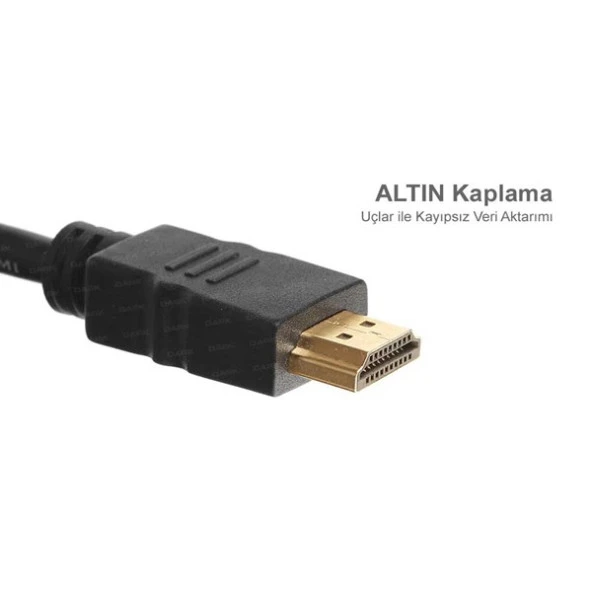 DARK DK-HD-CV14L500 5metre HDMI & HDMI Görüntü Kablosu 3D Gold 1.4v - Resim 2