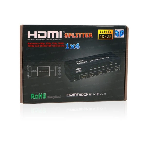 DARK 4port DK-HD-SP4X1 1port HDMI (giriş) 4port HDMI (çıkış) HDMI Switch - 3