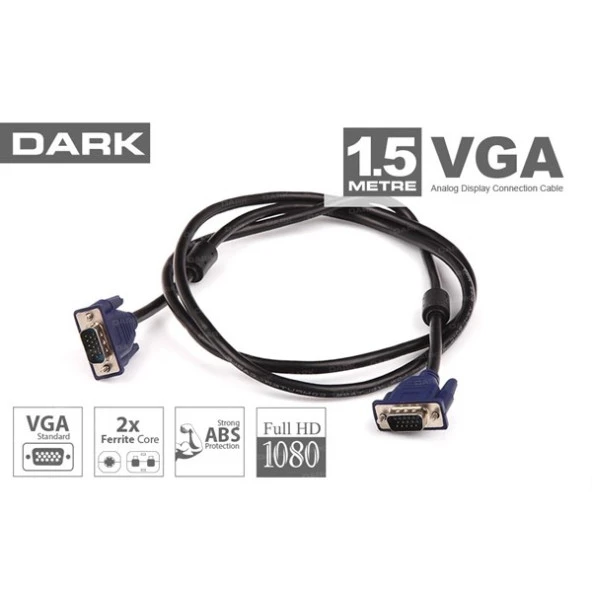DARK DK-CB-VGA150 1.5metre VGA Görüntü Kablosu ürün görseli 1