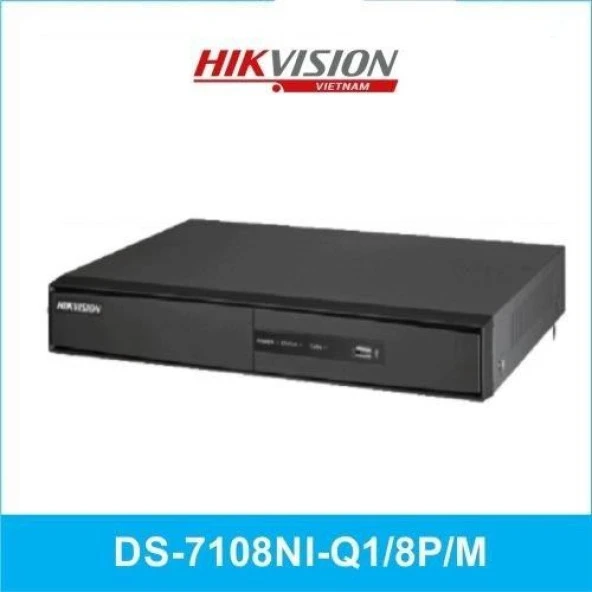 HIKVISION 8kanal 8mp DS-7108NI-Q1/8P/M 1-diskli H265+ NVR Kayıt Cihazı - Resim 2