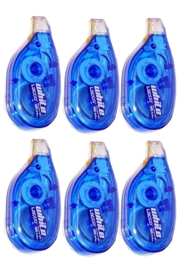 Şerit Daksil 5mmx8 Metre 6 Adet Şerit Düzeltici Lacco Şerit Silici Büro Ofis Okul - 2