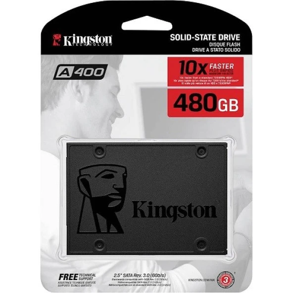 KINGSTON 480GB A400 SA400S37/480G 500- 450MB/s SSD SATA-3 Disk - 2