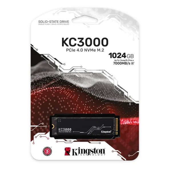 KINGSTON 1TB KC3000 SKC3000S/1024G 7000- 6000MB/s M2 PCIe NVMe Gen4 Disk - Resim 3