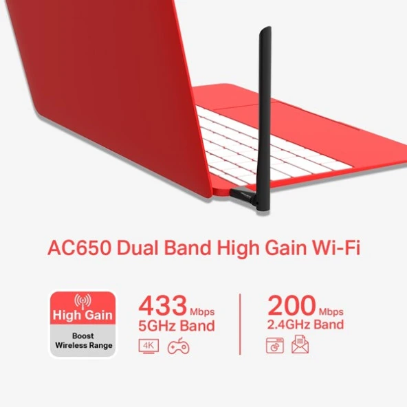 MERCUSYS MU6H AC650 Dual Band USB 3.0 Kablosuz Adaptör - 2