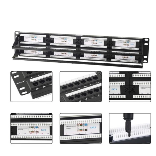 ODS 2U 48port Cat6 Utp Bakır Patch Panel PP-UCS-2548 - 2