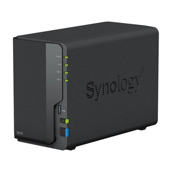 SYNOLOGY DS223 REALTEK QC 2 GB RAM- 2-diskli Nas Server (Disksiz) - 2