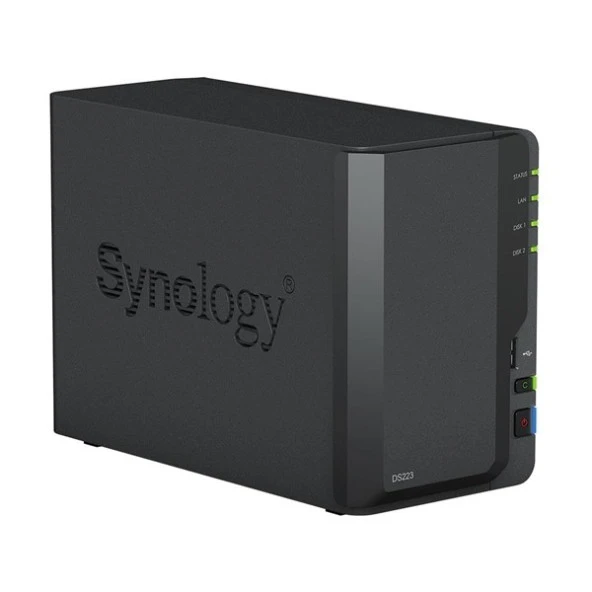 SYNOLOGY DS223 REALTEK QC 2 GB RAM- 2-diskli Nas Server (Disksiz) - 6