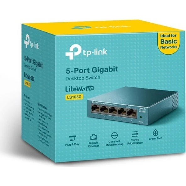 TP-LINK 5-port LS105G Gigabit Yönetilemez Switch - Resim 2