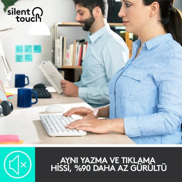 LOGITECH MK295 Kablosuz Klavye Mouse Seti Beyaz 920-010089 - 2