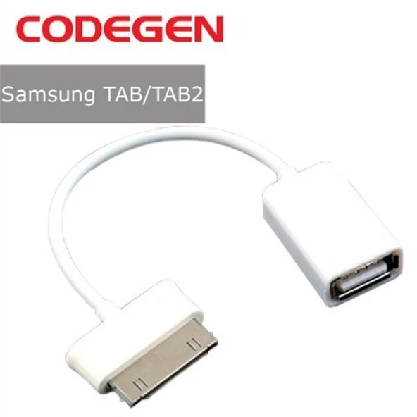 Codegen Samsung Galaxy Tab Usb Otg Kablo Beyaz CDSG-01