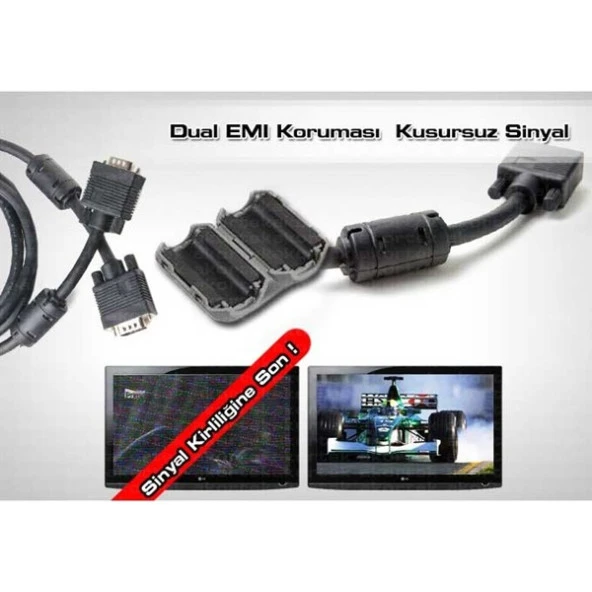DARK DK-CB-VGAL180 1.8 Mt Monitör Kablosu VGA 15E/15E - Resim 2
