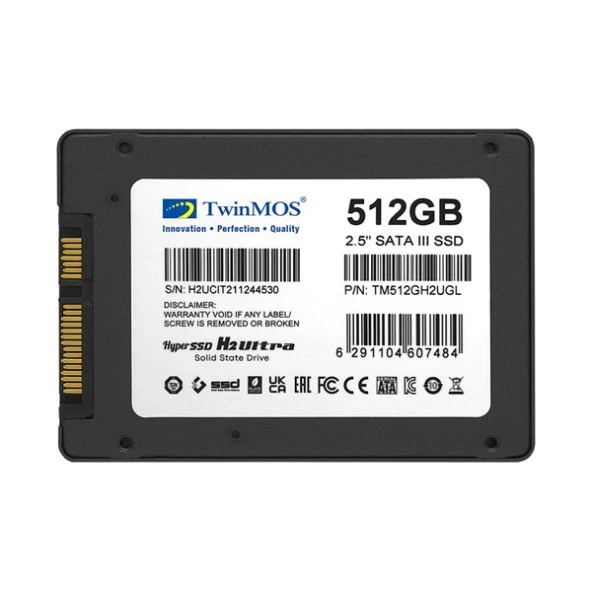 TWINMOS 512GB TM512GH2UGL 580-550MB/s SATA-3 SSD DİSK - Resim 2
