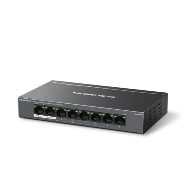 MERCUSYS 8-PORT MS108GP GIGABIT YÖNETİLEMEZ 65W 7-PORT POE SWITCH - 2