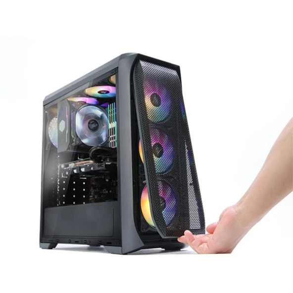 ZALMAN N5 MF 4-RGB FANLI GAMING MID-TOWER PC KASASI - 2
