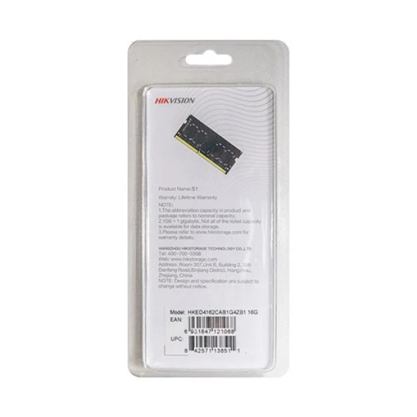 HIKVISION 16GB DDR4 3200MHZ NOTEBOOK RAMI S1 HKED4162CAB1G4ZB1 - Resim 4