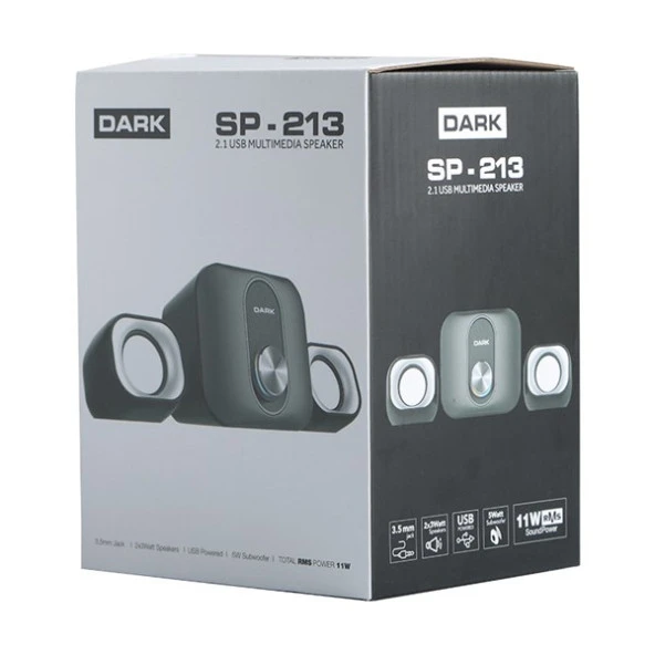 DARK SP-213 2+1 11W Siyah Multimedya Hoparlör - 4