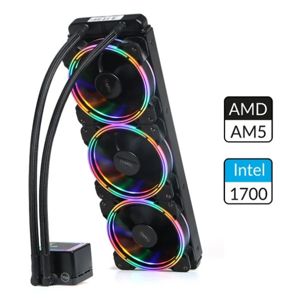 DARK 360mm W360 DKCCW360 RGB Sıvı Soğutmalı AM5-1700p İşlemci Fanı ürün görseli