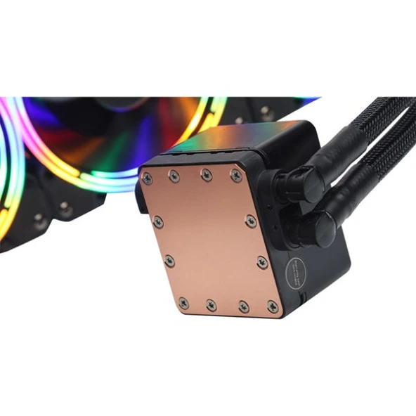 DARK 360mm W360 DKCCW360 RGB Sıvı Soğutmalı AM5-1700p İşlemci Fanı - Resim 3