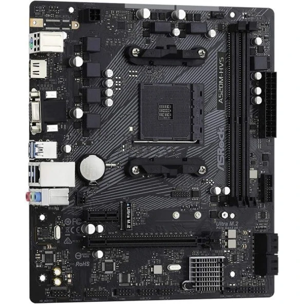 ASROCK A520M-HVS DDR4 HDMI PCIe 16X v4.0 AM4 mATX - 4