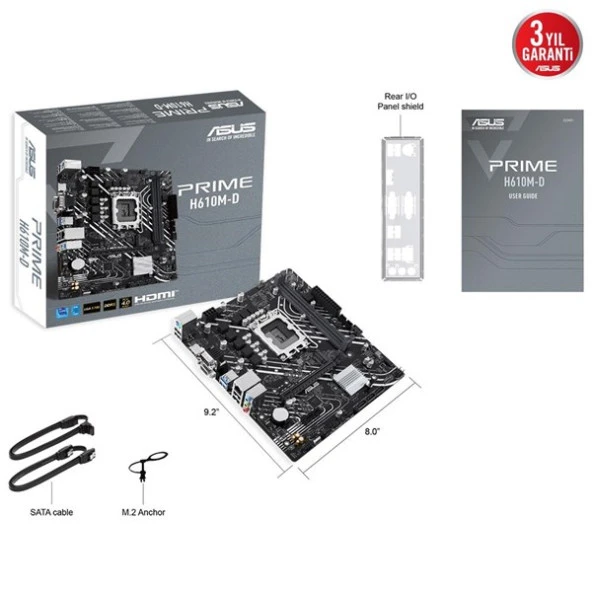 ASUS PRIME H610M-D DDR5 HDMI SERIAL PORT PCIE 4.0 1700p mATX - 5