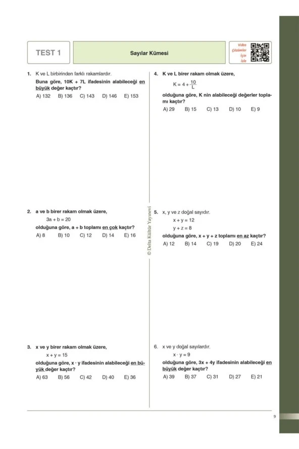 Dgs Kitap Konu Özetli Soru Bankası Video Anlatımlı Tek Kitap - Resim 4