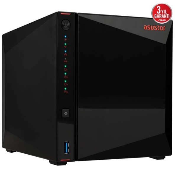 ASUSTOR AS5404T-4GB CELERON N5105-4GB RAM-2-diskli Nas Sunucu (Disksiz) - 3