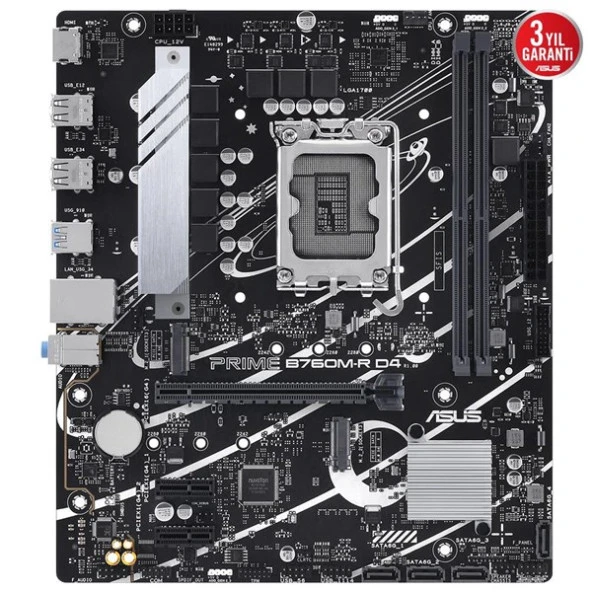 ASUS PRIME B760M-R D4 DDR4 HDMI PCIE 4.0 1700P mATX - 2