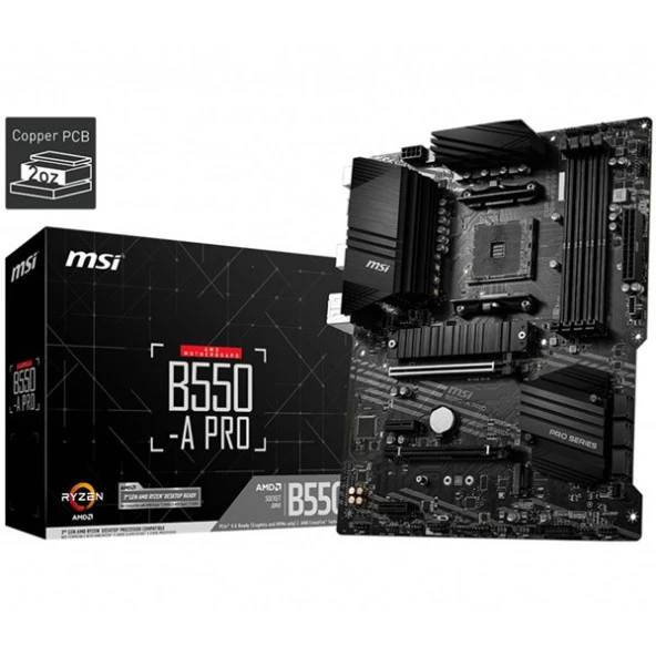 MSI B550-A PRO DDR4 M2 PCIe NVME HDMI DP PCIe 16X v4.0 AM4 ATX - 2