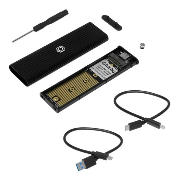 FRISBY USB 3.1 FHC-M2305 PCIe NVMe M2 Alüminyum Disk Kutusu - Resim 3