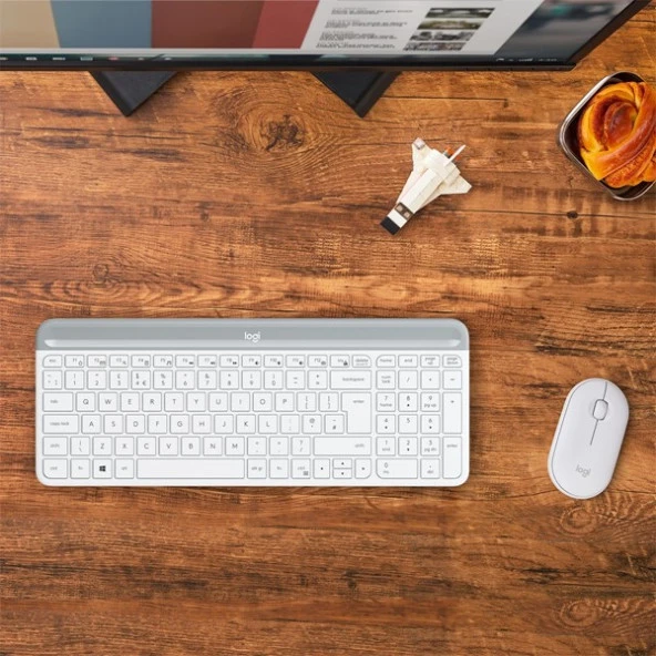 LOGITECH MK470 Kablosuz Q Trk Beyaz Multimedya Klavye - Mouse Set 920-009436 - 4
