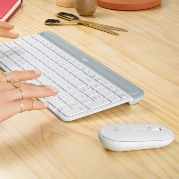 LOGITECH MK470 Kablosuz Q Trk Beyaz Multimedya Klavye - Mouse Set 920-009436 - 5