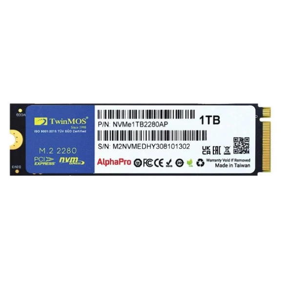 TWINMOS 1TB NV1TBG42280 7500- 6800MB/s M2 PCIe NVMe Gen4 Disk ürün görseli