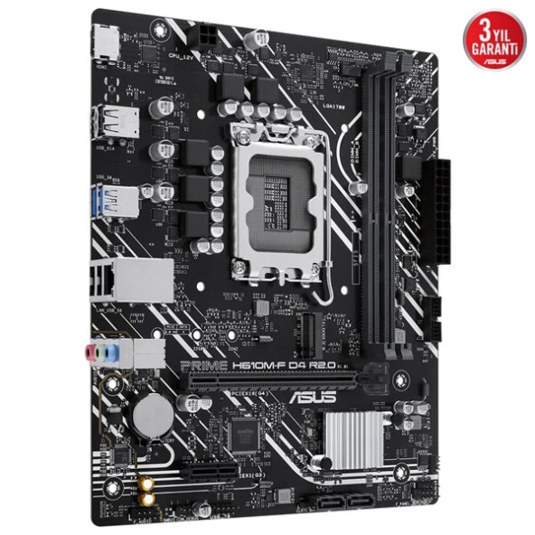 ASUS PRIME H610M-F D4 R2.0-CSM DDR4 HDMI PCIE 4.0 1700P mATX KURUMSAL ANAKART - Resim 3