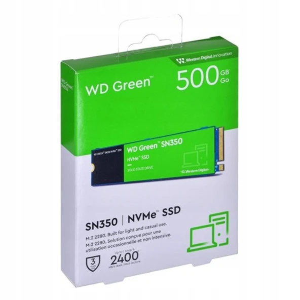 WD 500GB GREEN WDS500G2G0C 2400-1500MB/s M2 NVME GEN3 DİSK - Resim 3