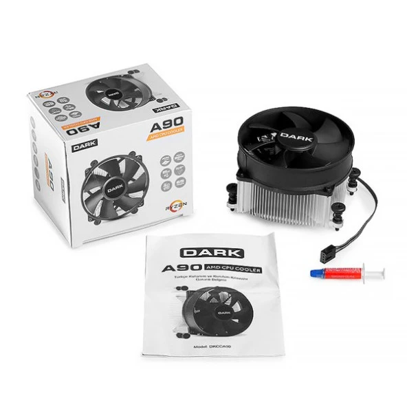 DARK 90mm A90 DKCCA90 Hava Soğutmalı AM4-AM5 İşlemci Fanı - Resim 2
