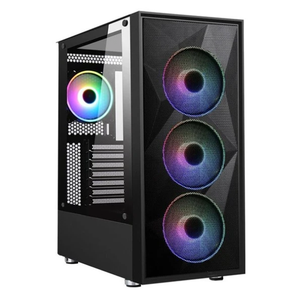 POWERBOOST  650W 80+ PB-P3509BB GAMING MID-TOWER PC KASASI ürün görseli 1