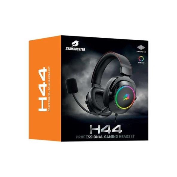 GAMEBOOSTER H44 RGB USB7.1 Siyah Profesyonel Oyuncu Kulaklığı - 5