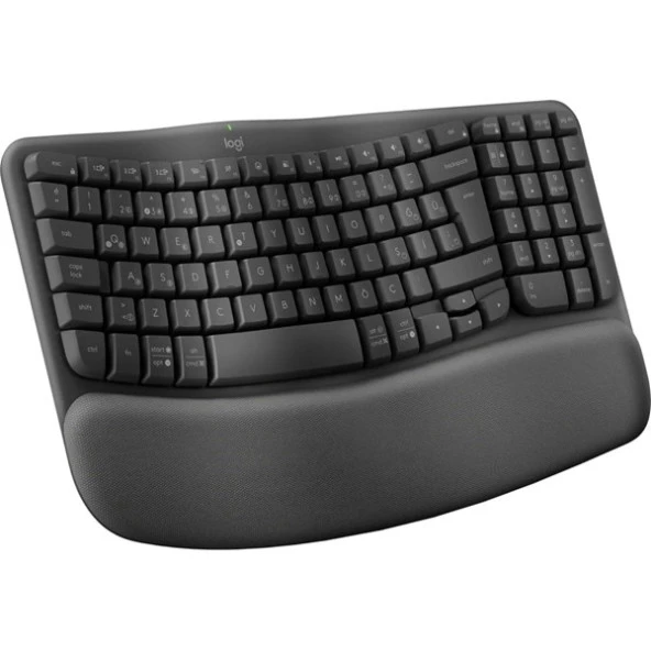 Logitech Wave Keys Kablosuz Klavye Q TR Siyah 920-012311 - 2