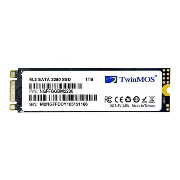 TWINMOS 1TB NGFFGGBM2280 580-550MB/s M2 SATA-3 DİSK - 2