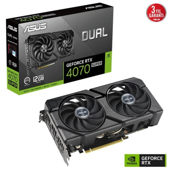 Asus Rtx4070 Super 12Gb Dual-Rtx4070s-12G-Evo Gddr6x 192Bit Hdmı Dp Pcıe 4.0
