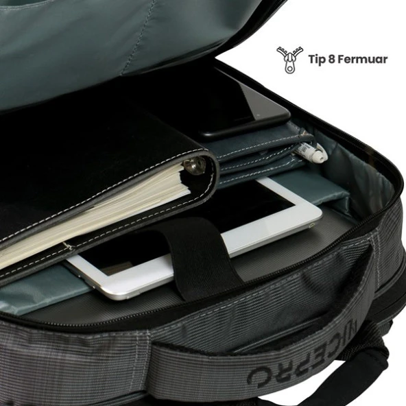 NPO TRV02 Travela 16" Siyah Notebook Sırt Çantası Genişleyebilir - 2