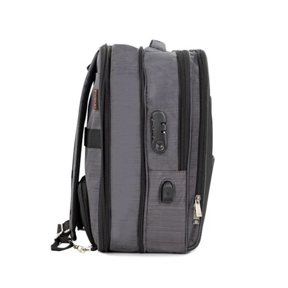 NPO TRV02 Travela 16" Siyah Notebook Sırt Çantası Genişleyebilir - 8