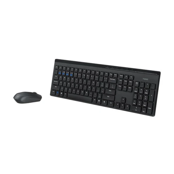 RAPOO 8110M 12482 KABLOSUZ KLAVYE MOUSE SET SİYAH - 2