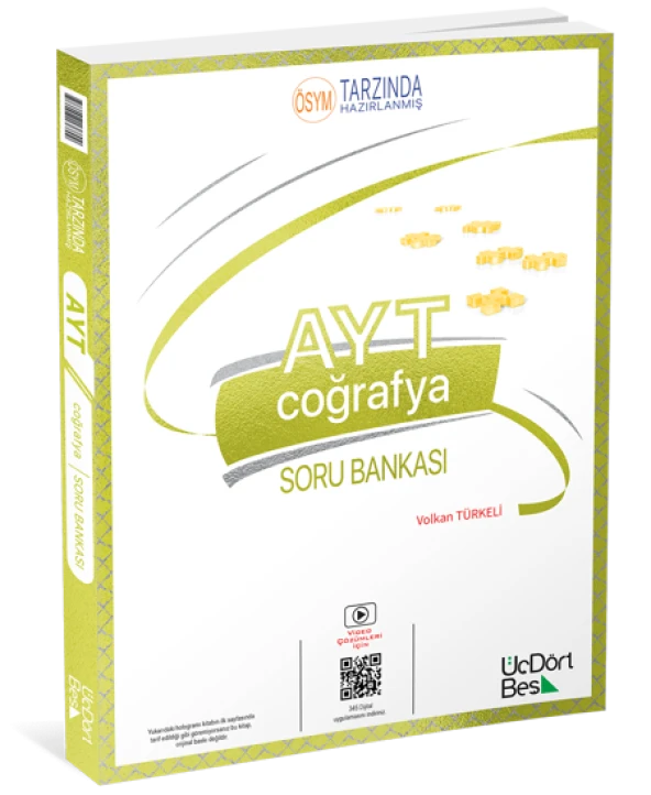 Üç Dört Beş Yayınları AYT Coğrafya Soru Bankası