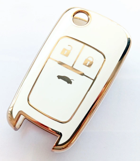 Opel Astra J Insignia Uyumlu Nano Anahtar Kılıfı Kumanda Kılıfı Oto Anahtarlık Beyaz - Resim 2