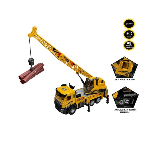 XX992-02AB Çek Bırak Işıklı ve Sesli Kule Vinç 1:28 -Vardem Oyuncak - 3