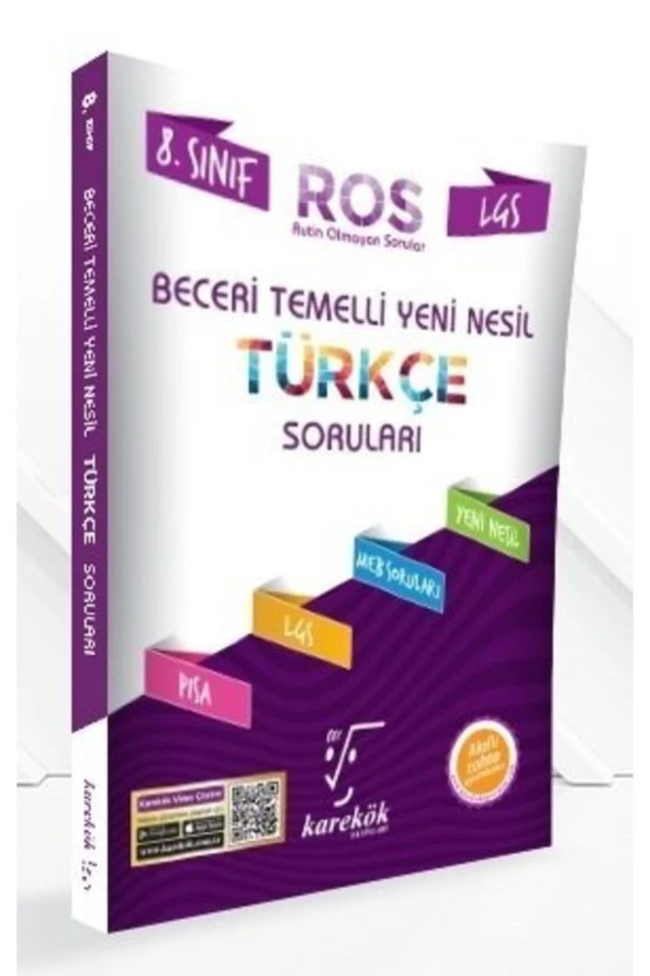 8. Sınıf Lgs Türkçe Soru Bankası Ros Beceri Temelli ürün görseli 1