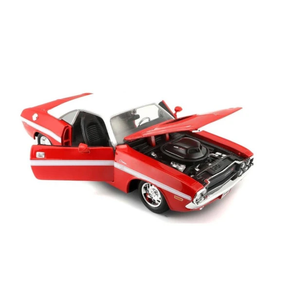 MAY 31263 1970 Dodge Challenger RT Coupe 1:24 Model Araba -Necotoys - 3