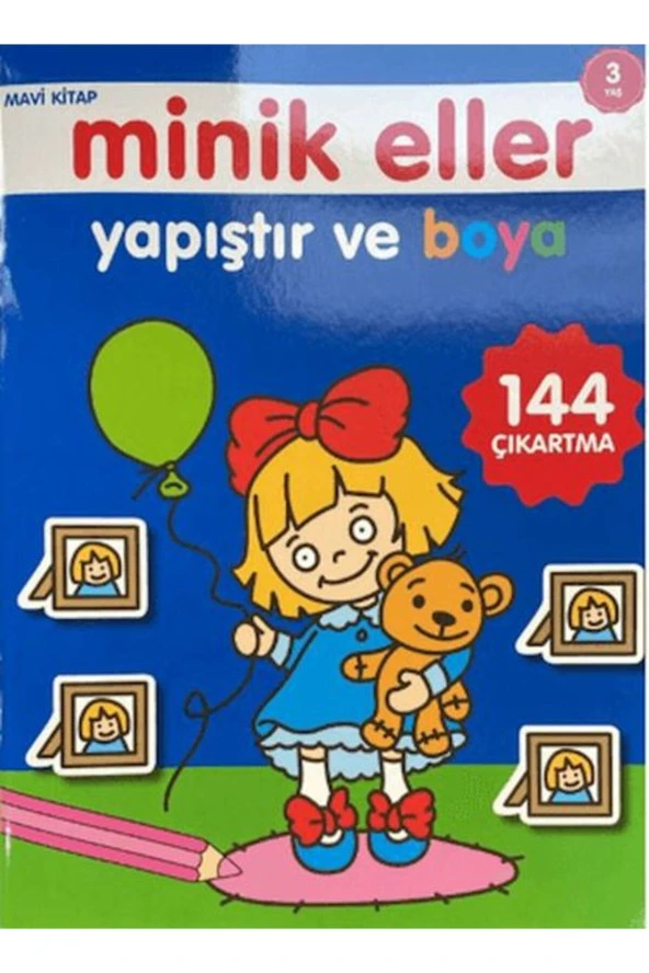 Minik Eller Yapıştır Ve Boya - Mavi Kitap ürün görseli 1