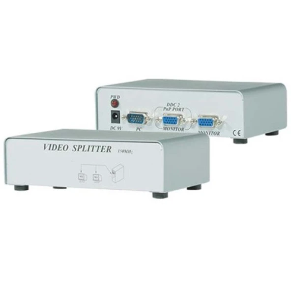 S-LINK 2port SL-2502 2x 15pin DSub 1920x1440 250mhz Vga,Video Splitter ürün görseli 1